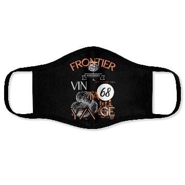Discover Vintage frontier whiskey Face Masks