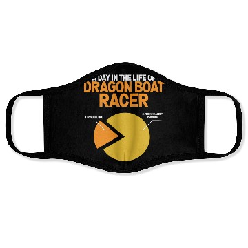 Discover Funny Day Life Of Dragon Boat Racer Paddling Face Masks