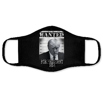 Discover Wear this "President 2024 Trump Mug Shot Face Masks
