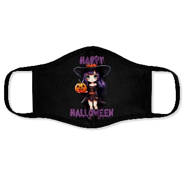 Discover Happy Halloween purple witch Face Masks
