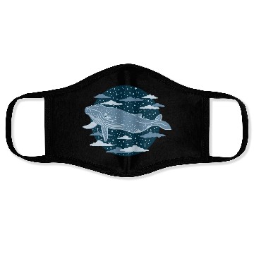 Discover Humpback Whale Animal Art Face Masks