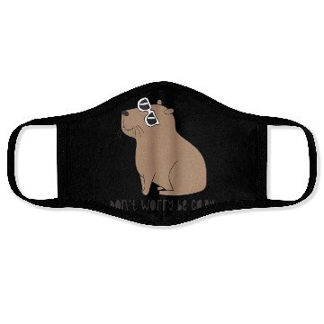 Discover Don t Worry Be Capy Awesome Cute Capybara Face Masks
