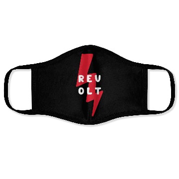 Discover Revolt Lightning Bolt Revolutionary Face Masks