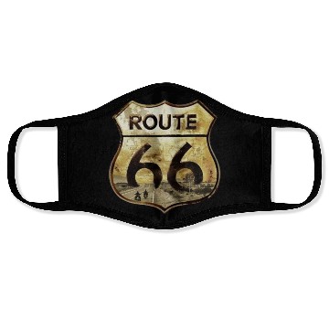 Discover Route 66 trip with motorcycle Face Masks