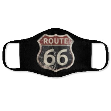 Discover Route 66 vintage sign Face Masks