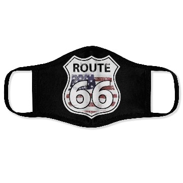 Discover Route 66 - American Flag Face Masks
