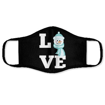 Discover Love Snowman - Heartwarming Winter Apparel Face Masks