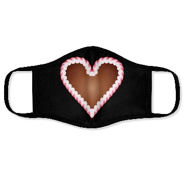 Discover Gingerbread heart folk festival with icing Face Masks