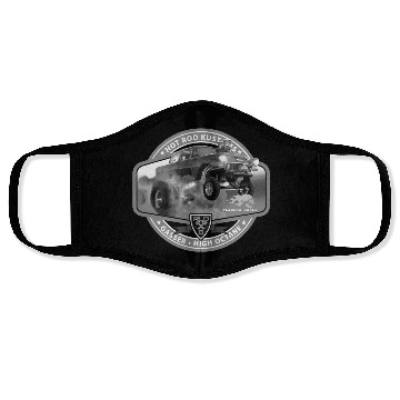 Discover Hot Rod Gasser BW Face Masks