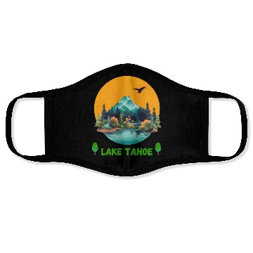 Discover Lake Tahoe California Face Masks