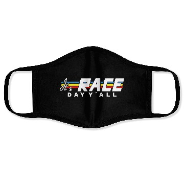 Discover It s Race Day Y all White Text Face Masks