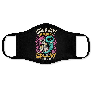 Discover Spooky Shit Skeleton Girl Arm Halloween Voodoo Face Masks