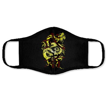 Discover Yellow Dragon Warrior Face Masks