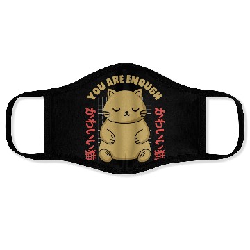 Discover Cute Kawaii You are Enough Face Masks