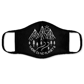 Discover Environmental There Is No Planet B Line Art Face Masks