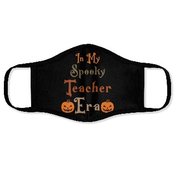 Discover Funny Ghost, In My Spooky Teacher Era, Teacher Face Masks