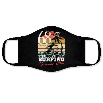 Discover Surfing summer vibes Face Masks