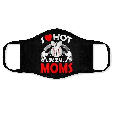 Discover I Love Hot Baseball MOMS Face Masks