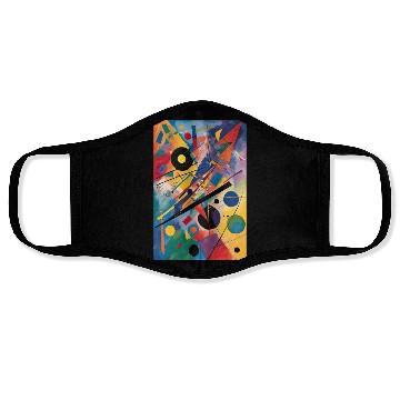 Discover Vibrant Abstract Geometric Painting Face Masks