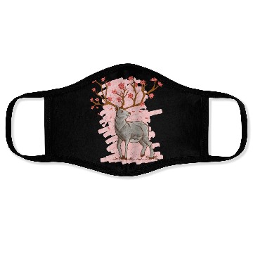 Discover Cherry Blossom Deer Sakura Face Masks