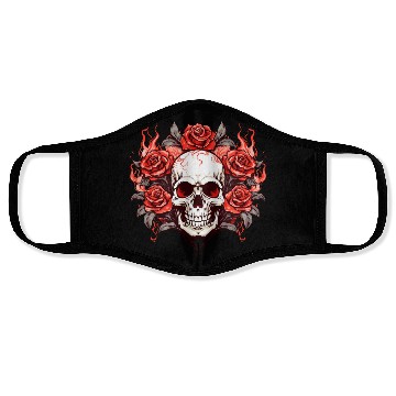 Discover Halloween Roses and Skull Face Masks
