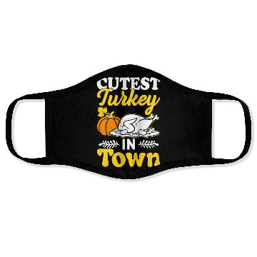 Discover Cutest Turkey in Town Face Masks