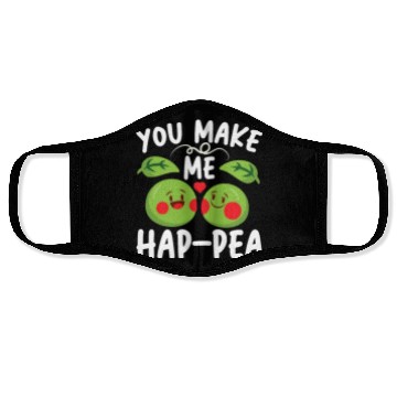 Discover You Make Me Hap-pea for a Husband Wife Bride Face Masks