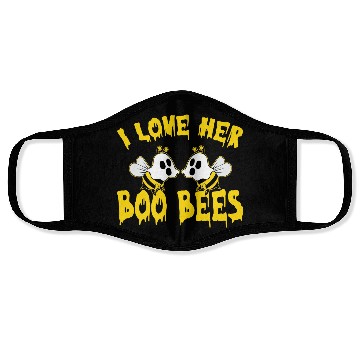 Discover I Love Her Boo Bees Halloween Face Masks