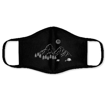 Discover nature , mountain ,bear ,travel, adventure,camping Face Masks