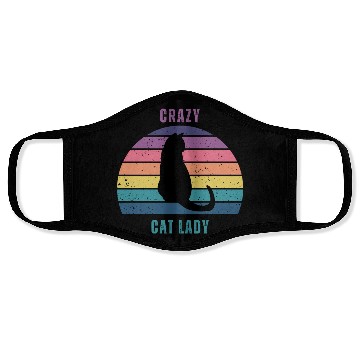 Discover crazy cat lady Face Masks
