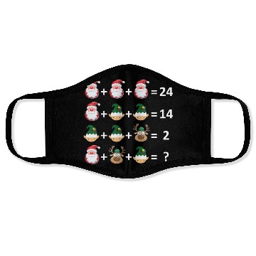Discover Math Teacher Christmas Face Masks Order of Operations