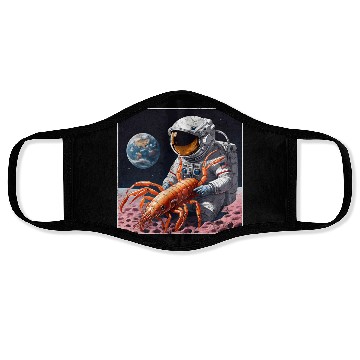 Discover Astronaut in space with shrimp Face Masks
