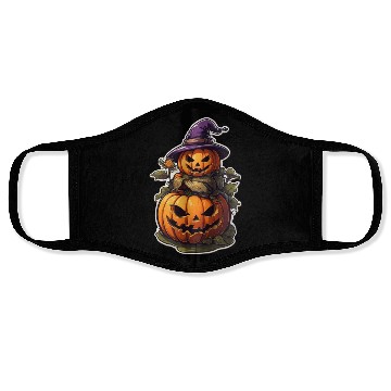 Discover Happy Halloween Pumpkins 18 Face Masks