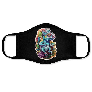 Discover Chameleon kawaii Face Masks