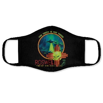 Discover Roswell Aviation New Mexico Alien UFO Face Masks