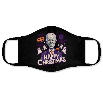 Discover Happy Christmas Joe Biden Funny Halloween Face Masks