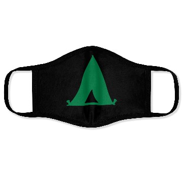 Discover Camper tent green Face Masks