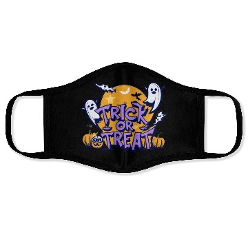 Discover Trick or Treat Design Halloween Face Masks Face Masks Tees