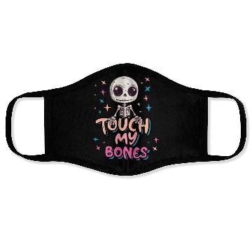 Discover Cute Halloween skeleton - Touch my bones Face Masks
