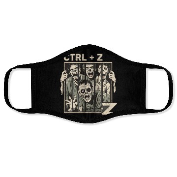 Discover Ctrl z zombies for halloween gift Face Masks