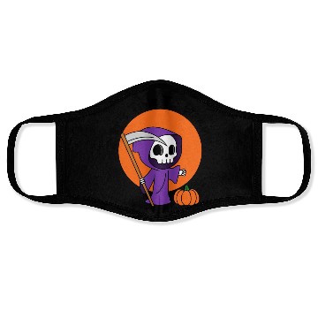 Discover It's Time To Reap Halloween Spooky Grim Reaper Face Masks