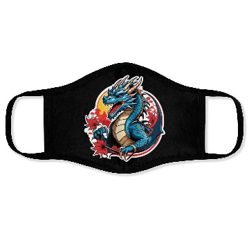Discover BLUE DRAGON ANGRY Face Masks