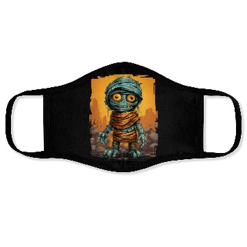 Discover Halloween Spooky Cartoon Mummy Face Masks