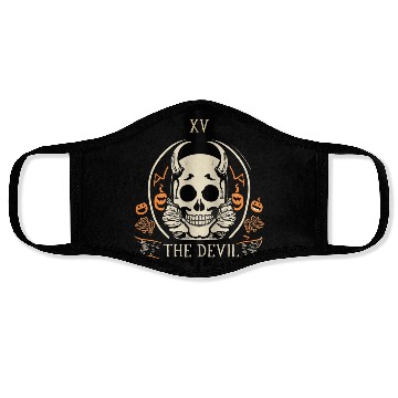 Discover The Devil Tarot Skeleton Halloween Style Face Masks