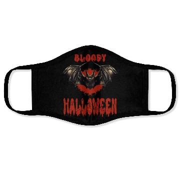 Discover Bloody Halloween Vampire Bat Spooky Face Masks