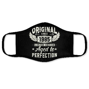 Discover 1985 Vintage Birthday Gift Face Masks