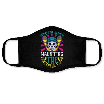 Discover Spooky Horror Skateboarder Halloween Skateboarding Face Masks