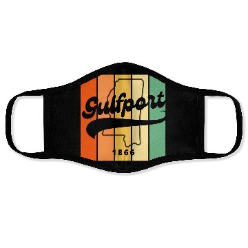 Discover Gulfport Mississippi 1866 Face Masks