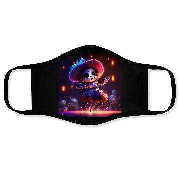 Discover mexican skeleton lady baby dancing Face Masks