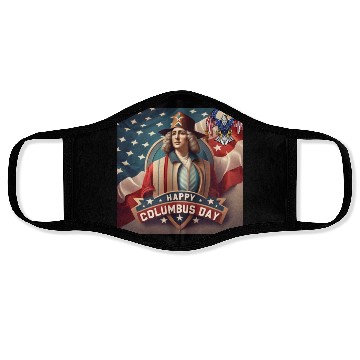 Discover happy columbus day Face Masks